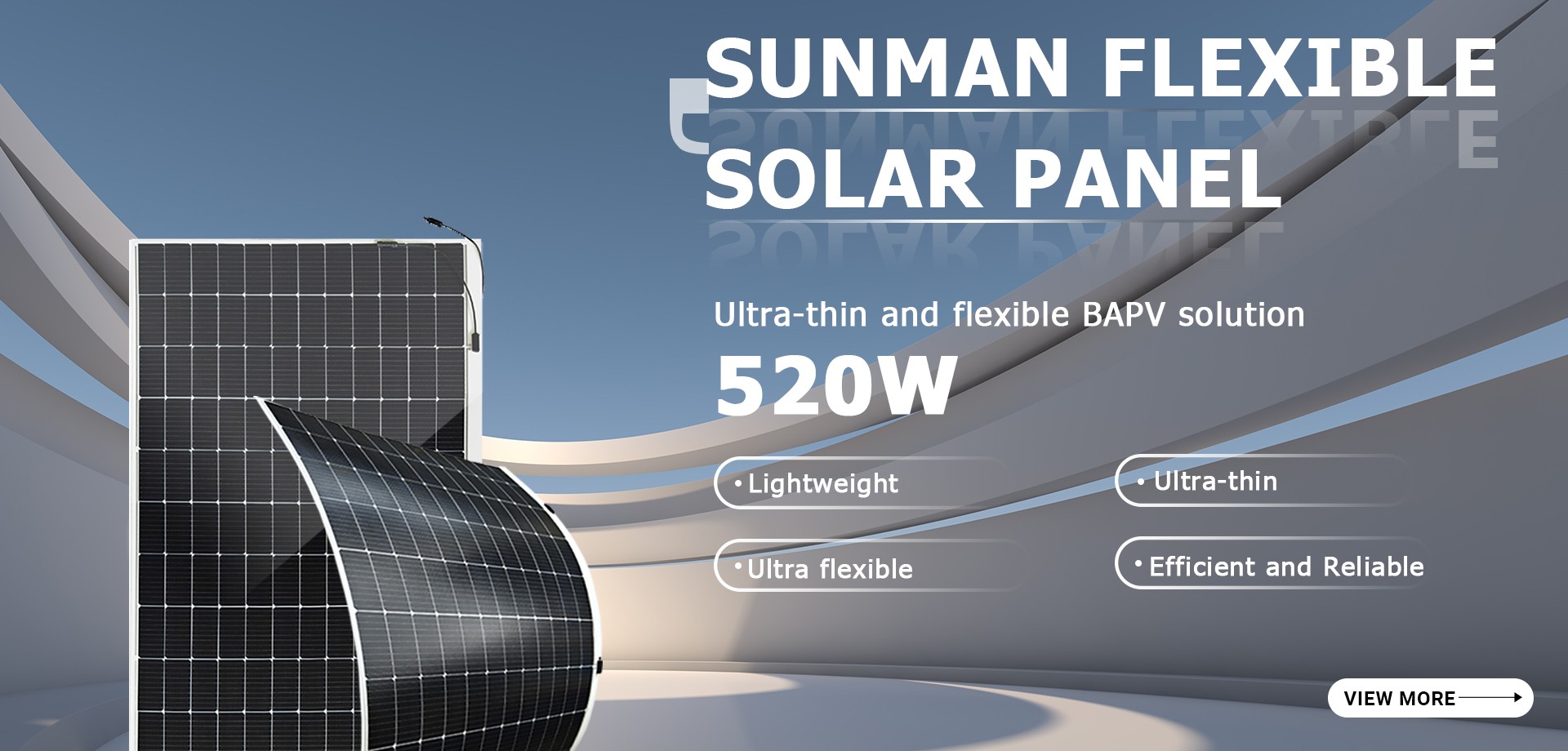 bannière de panneau solaire flexible