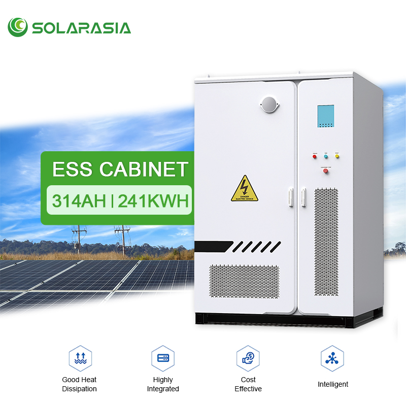 Commercial Solar System IP54 ESS Cabinet 125kw 112kwh 241kwh 261kwh 6000 Cycles Lithium Ion Batteries Pack for Commercial Use