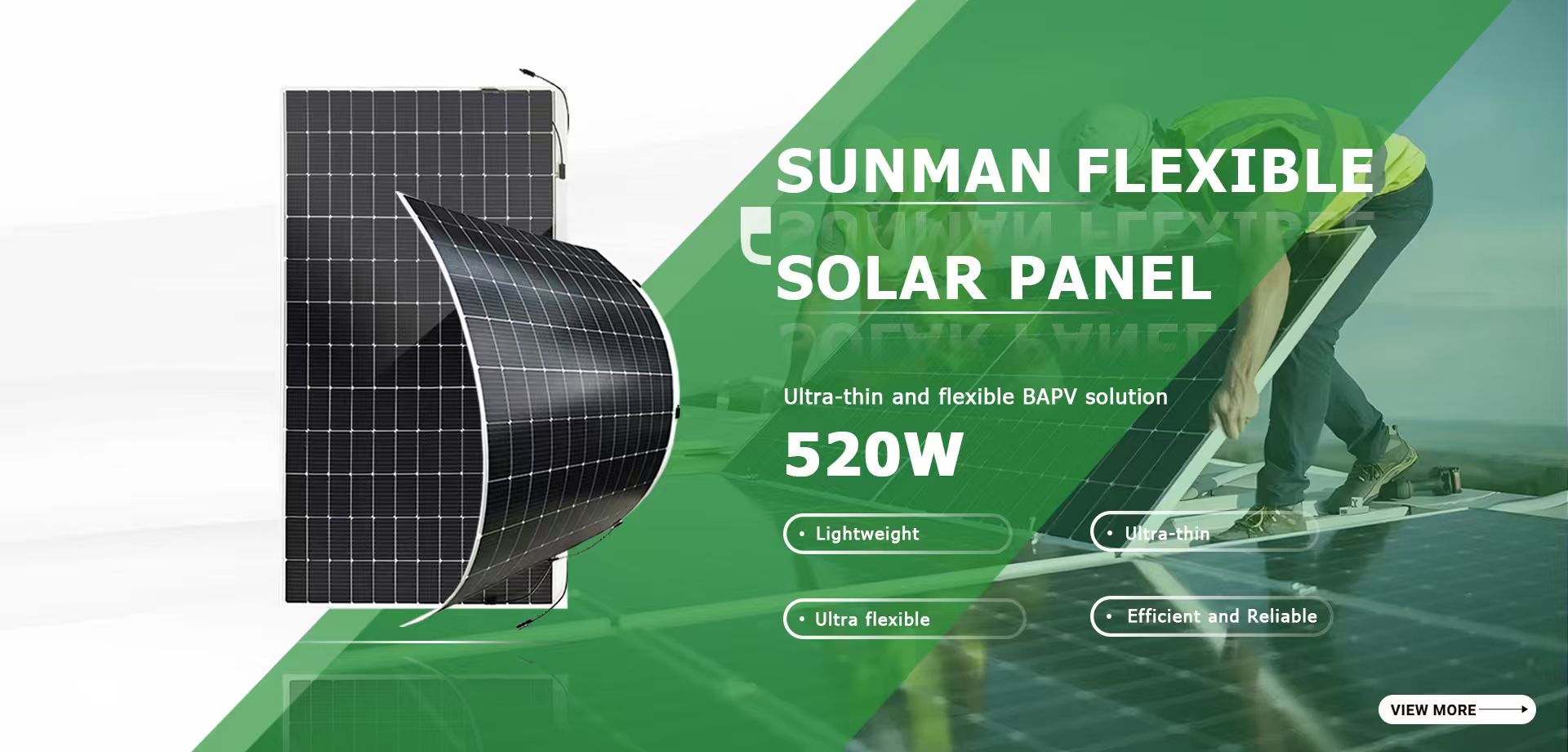 bannière de panneau solaire flexible